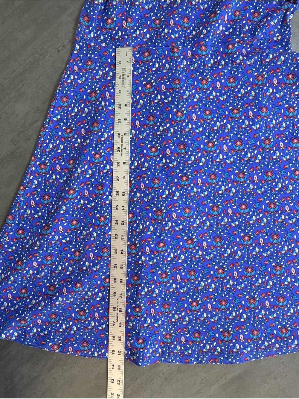Chadwicks Blue Floral Fit & Flare Midi Dress Women’s Petite Large Cottagecore - Picture 11 of 12